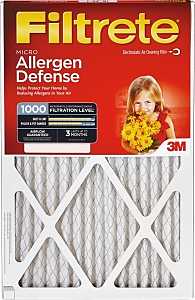 Filtrete 9800-2PK-HDW Air Filter, 1 in Thick, 20 in L, 16 in W, 11 MERV, 1000 um MPR, Pack of 3