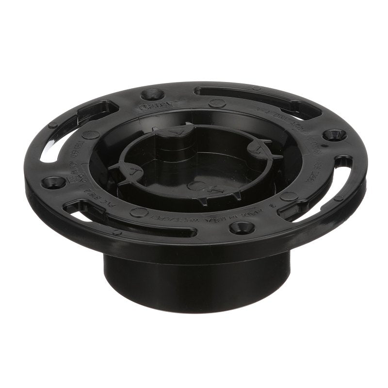 Oatey 43556 Closet Flange, 3, 4 in Connection, ABS, Black