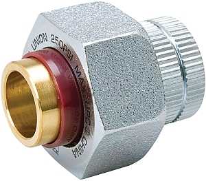 ProLine Series 168-003NL Pipe Union, 1/2 in, FIP x Sweat, Steel, 200 psi Pressure