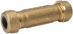 B & K 160-303NL Pipe Coupling, 1/2 in, Compression, Brass, 125 psi Pressure