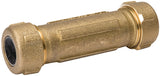 B & K 160-303NL Pipe Coupling, 1/2 in, Compression, Brass, 125 psi Pressure