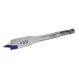 Irwin SPEEDBOR 87908 Spade Drill Bit, 1/2 in Dia, 4 in OAL, Short Length, Flat Flute, 1/4 in Dia Shank, Hex Shank