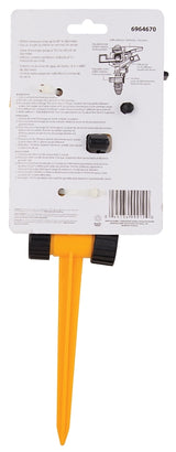 Landscapers Select DY601-7053L Lawn Sprinkler with 2-Way Spike, Female, Round, Plastic