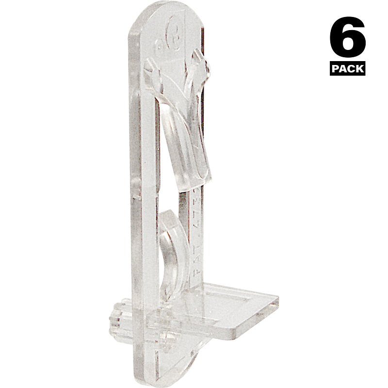 Prime-Line R 7316 Locking Shelf Peg, Plastic, Pack of 6