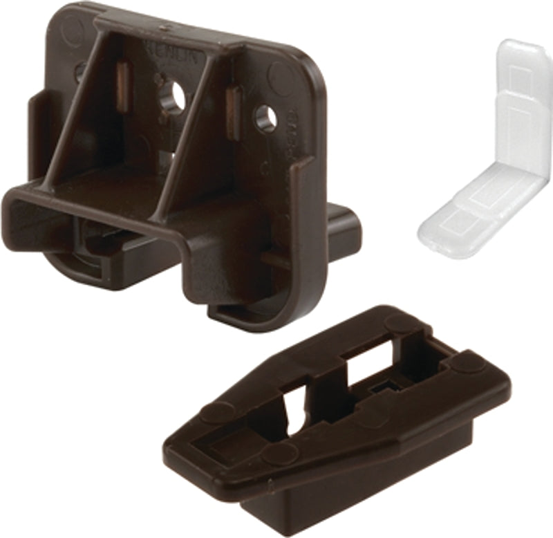 Prime-Line R 7321 Drawer Track Guides and Glides, Plastic, Dark Brown