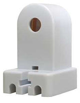 Eaton Wiring Devices 2503W-BOX Lamp Holder, Stationary, 1.45 in W x 2.33 in H Dimensions, 600 VAC, 660 W, White, Pack of 10