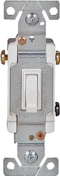 Eaton 1303-7W-10-L Toggle Switch, 15 A, 120 V, 3-Position, SPDT, Push-In Terminal, Polycarbonate Housing Material