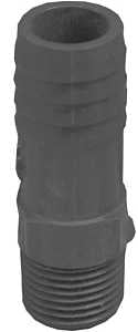 Boshart UPPIA-0507 Pipe Adapter, 1/2 x 3/4 in, MPT x Insert, Polyethylene, Gray