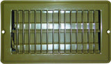 US Hardware V-102B Floor Register, 4 in W, 8 in H, 9/16 in L, Steel, Brown
