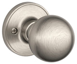 Schlage J170 CAN 619 Dummy Knob, Knob Handle, Round Design, Residential, Metal, Satin Nickel