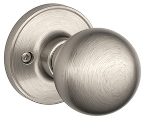 Schlage J170 CAN 619 Dummy Knob, Knob Handle, Round Design, Residential, Metal, Satin Nickel