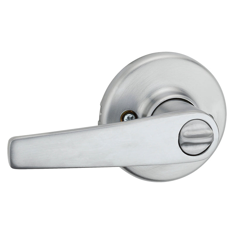 Kwikset 300DL 26D 6AL Privacy Lever, Satin Chrome, Zinc, Residential, Re-Key Technology: SmartKey, Reversible Hand