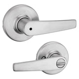 Kwikset 300DL 26D 6AL Privacy Lever, Satin Chrome, Zinc, Residential, Re-Key Technology: SmartKey, Reversible Hand