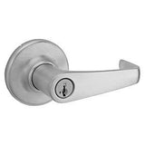 Kwikset 756KNL 26D Entry Lever, Pushbutton Lock, Satin Chrome, Zinc, Residential, Reversible Hand, 2 Grade