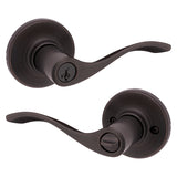 Kwikset 405BL 11P Entry Lever, Thumbturn Lock, Venetian Bronze, Zinc, Residential, Reversible Hand, 3 Grade