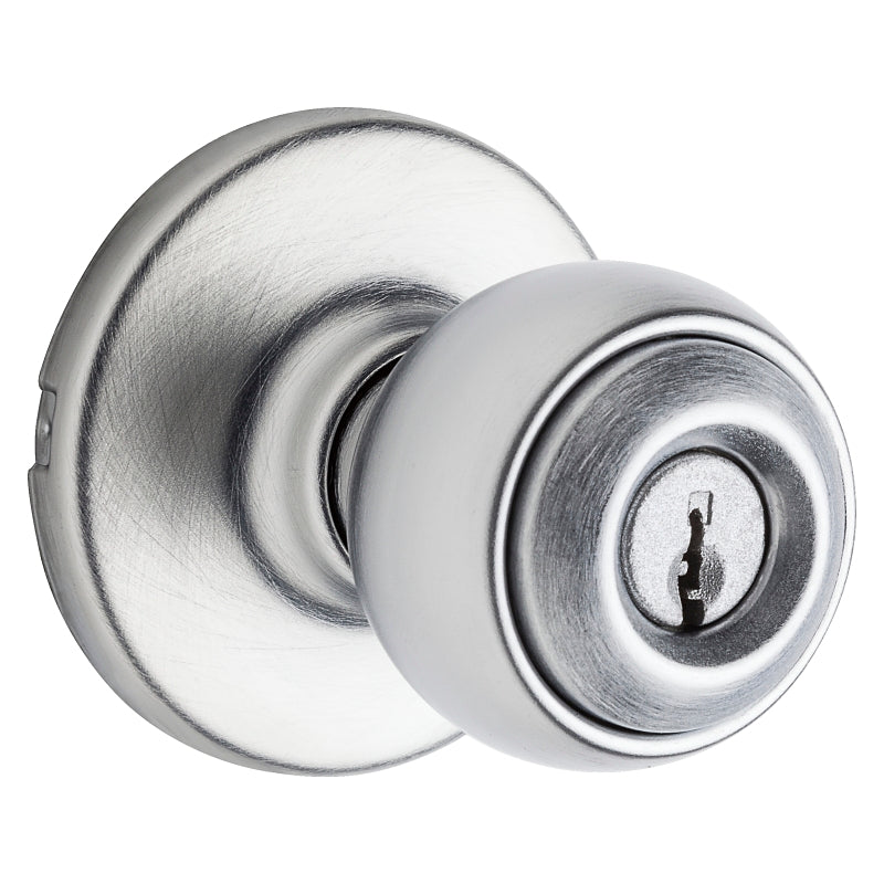 Kwikset 450P 26D Storeroom Lever, Satin Chrome, Residential, 2-3/8 to 2-3/4 in Backset, 1-3/8 to 1-3/4 in Thick Door