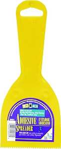 Homax 40-00031 Adhesive Spreader Knife, 3/32 in Notch, Notched Blade, Polystyrene Blade, Polystyrene Handle