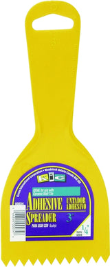 Homax 34 Adhesive Spreader Knife, 1/4 in Notch, Notched Blade, Polystyrene Blade, Polystyrene Handle