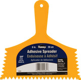 Homax 85 Adhesive Spreader Knife, 3/8 in Notch, Notched Blade, Polystyrene Blade, Polystyrene Handle, Reinforced Handle