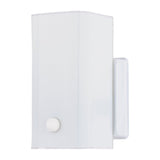 Boston Harbor V89WH01-4411H Wall Light Fixture, 75 W, 1-Lamp, A19 or CFL Lamp, Steel Fixture, White Fixture