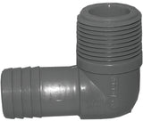 Boshart UPPME-10 Combination Elbow, 1 in, MPT, 1 in, Insert, Polypropylene