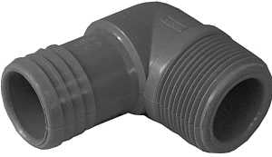 Boshart UPPME-12 Combination Elbow, 1-1/4 in, MPT, 1-1/4 in, Insert, Polypropylene
