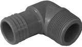 Boshart UPPME-12 Combination Elbow, 1-1/4 in, MPT, 1-1/4 in, Insert, Polypropylene