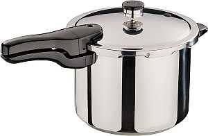 Presto 01362 Pressure Cooker, 6 qt Capacity, 10-1/2 in Dia, Stainless Steel