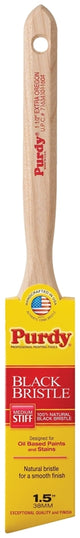 Purdy Black Bristle Extra Oregon 144116015 Angular Trim Brush, 1-1/2 in W, 2-3/8 in L Bristle, China Hair Bristle