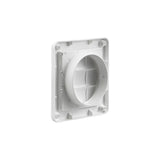 Lambro 2676W Louvered Vent, 4 in L, 4.64 in W, Plastic, White, Wall Installation