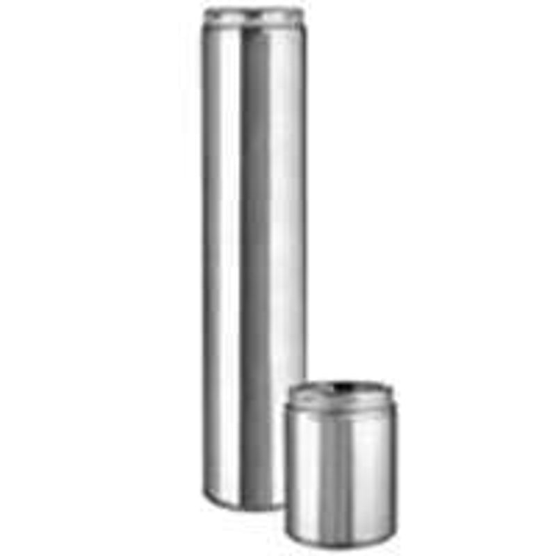 Selkirk 206006U Chimney Pipe, 8 in OD, 6 in L, Stainless Steel