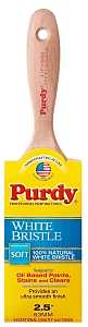 Purdy 380425 Trim Brush, Natural White, Hardwood Handle, 2-1/2 in W, Flat Brush, China Bristle, Beaver Tail Handle