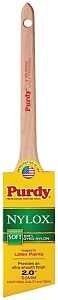 Purdy 144080220 Paint Brush, 2 in W, Angular Brush, 2-7/16 in L Bristle, Nylon Bristle, Rat Tail Handle