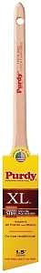 Purdy 144080315 Paint Brush, Angular Brush, 2-3/16 in L Bristle, Nylon/Polyester Bristle, Rat Tail Handle