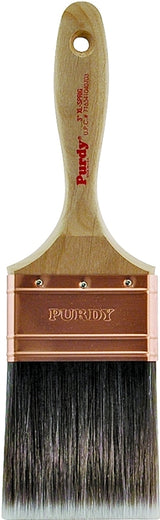 Purdy 144380330 Paint Brush, 3 in W, Flat Brush, 3-3/16 in L Bristle, Nylon/Polyester Bristle, Beaver Tail Handle