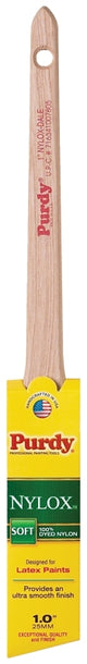 Purdy 144080210 Paint Brush, 1 in W, Angular Brush, 1-15/16 in L Bristle, Nylon Bristle, Rat Tail Handle