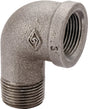 ProSource 6-1-1/4B Street Pipe Elbow, 1-1/4 in, FIP x MIP, 90 deg Angle, Malleable Iron, SCH 40 Schedule
