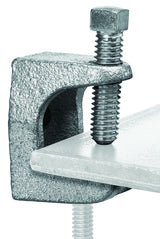 SuperStrut Z502-10 Beam Clamp, 2 in L, Iron, Silver, Electro-Plated, 10/PK