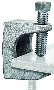 SuperStrut Z503-5 Beam Clamp, 2-17/32 in L, Iron, Silver, Electro-Plated