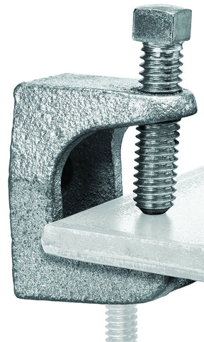 SuperStrut Z503-5 Beam Clamp, 2-17/32 in L, Iron, Silver, Electro-Plated