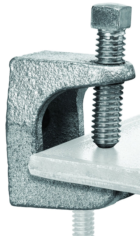 SuperStrut Z503-5 Beam Clamp, 2-17/32 in L, Iron, Silver, Electro-Plated