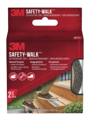 3M 7635NA Tread, 15 ft L, 2 in W, Black, ADA Compliant