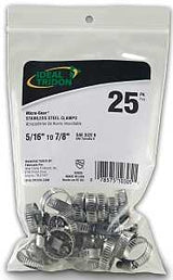 Ideal-Tridon Micro-Gear 62M Series 6260650 Worm Gear Hose Clamp, #6, 5/16 to 7/8 in, Stainless Steel, 5/16 in W