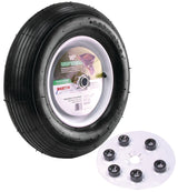 MARTIN Wheel 408TTRIB32 Wheelbarrow Wheel with Universal Hub, 16 in Dia Tire, 4.8 x 4/8 in Tire