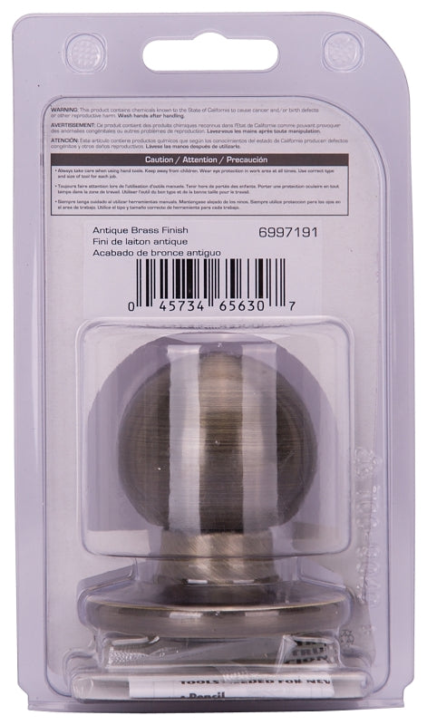 ProSource T3840V-PS Dummy Knob, T3 Design, 1-3/8 to 1-3/4 in Thick Door, Brass, 65.7 mm Rose/Base