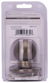 ProSource T3840V-PS Dummy Knob, T3 Design, 1-3/8 to 1-3/4 in Thick Door, Brass, 65.7 mm Rose/Base