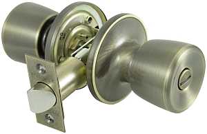 ProSource TS810V-PS Privacy Lockset, Tubular, Tulip Design, Brass