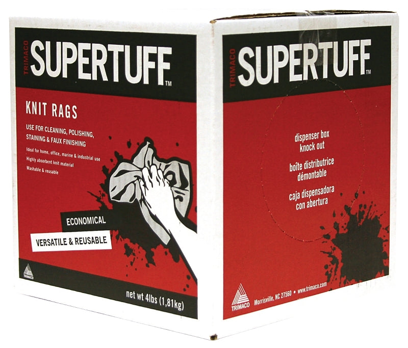 Trimaco 10832 Wiping Cloth, White, 4 lb, Cotton, 1/PK