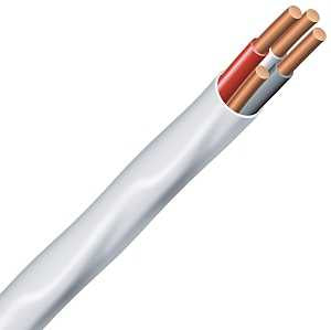 Romex 14/3NM-WGX25 Building Wire, 14 AWG Wire, 3-Conductor, 25 ft L, Copper Conductor, PVC Insulation, Nylon Sheath