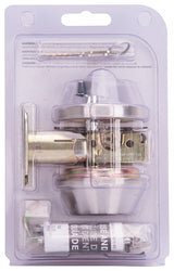 ProSource DB61V-PS Deadbolt, 3 Grade, Stainless Steel, 2-3/8 to 2-3/4 in Backset, KW1 Keyway, Pack of 3